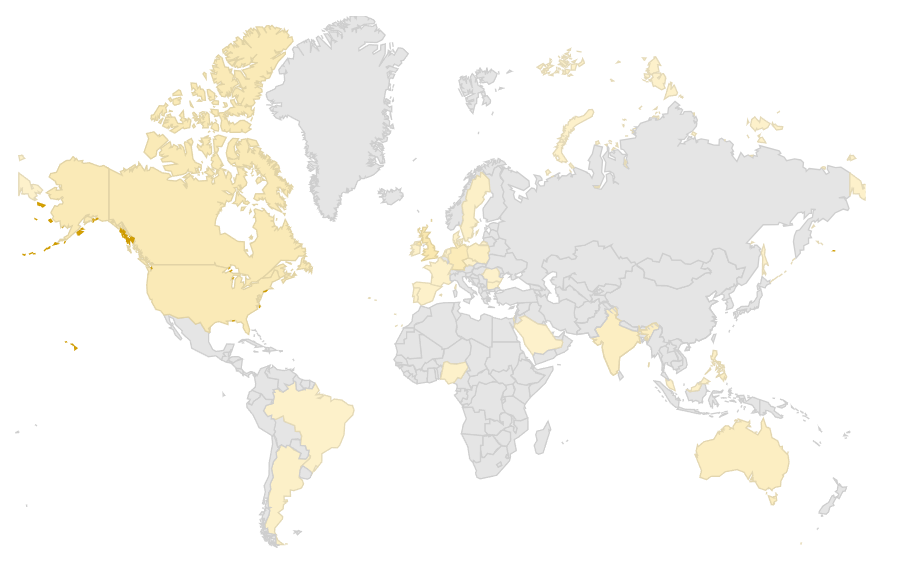 Global listenership