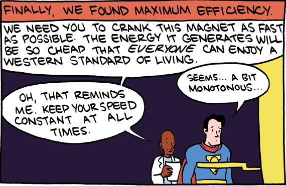 Superman used for maximum efficiency